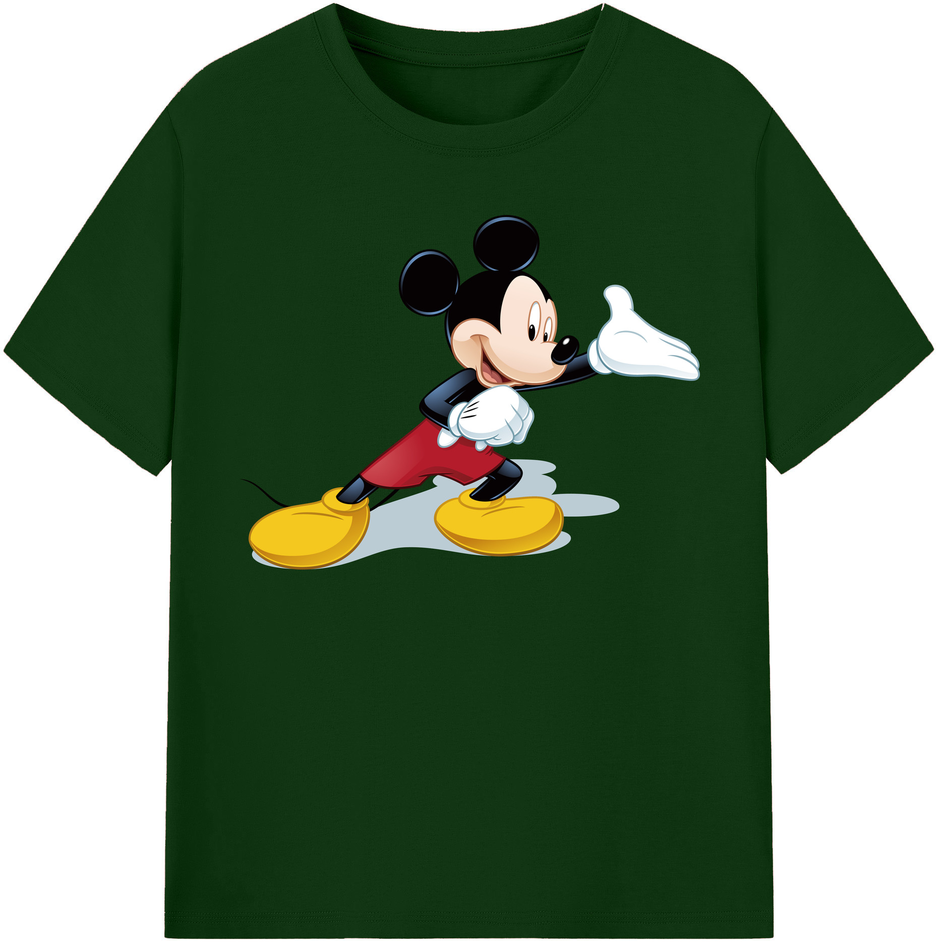 （画像用） ミッキーマウス Mickey Mouse 綿100％半袖Tシャツ（フロントプリント）